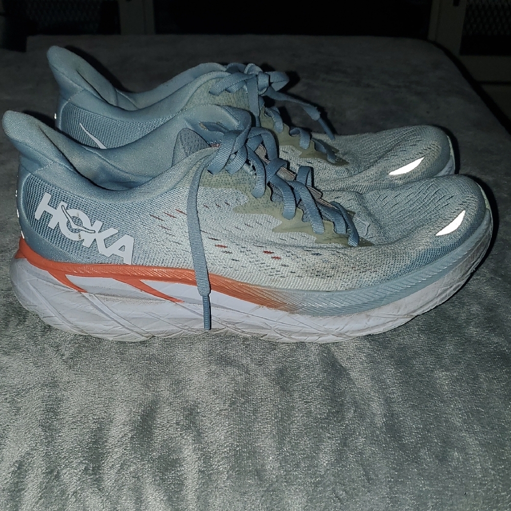 Hoka Women's Athletic Shoes - Gray and Orange - Picture 3 of 10